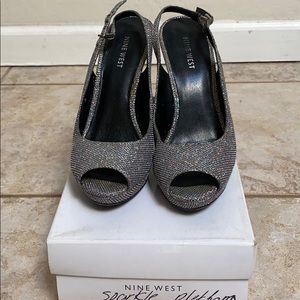 Nine West Sparkle Slingback Heels